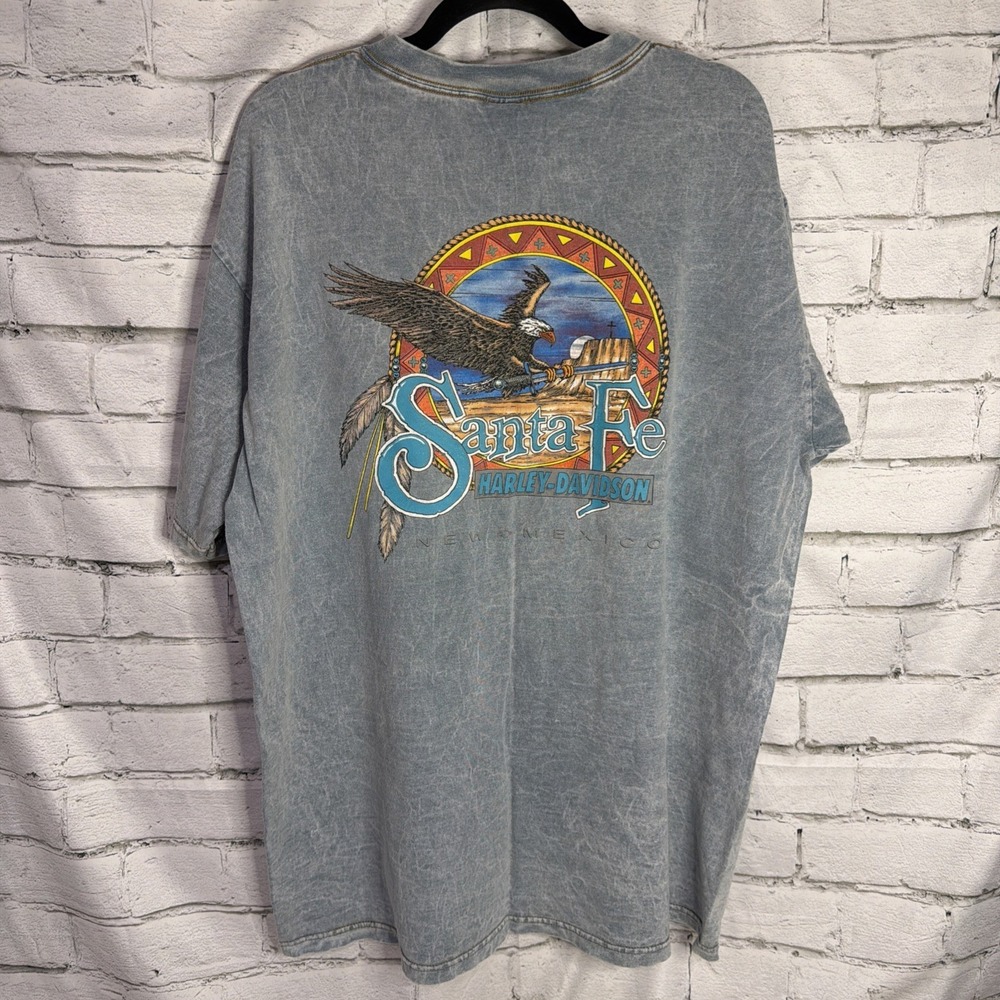 1998 Santa Fe Harley Davidson T-Shirt Size XL Made In USA Vintage